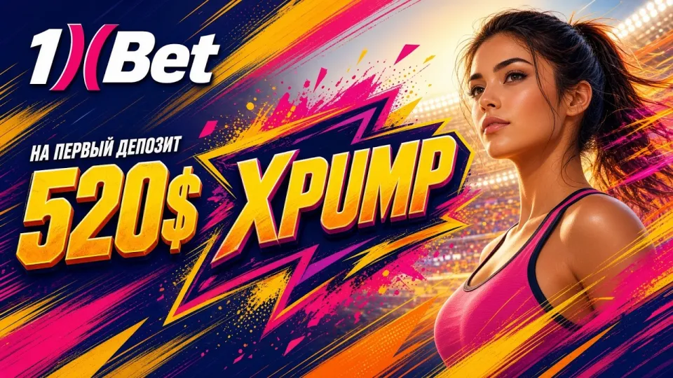 Промокод 1ХБЕТ XPUMP в 2026 году даёт до 520 долларов на первый депозит